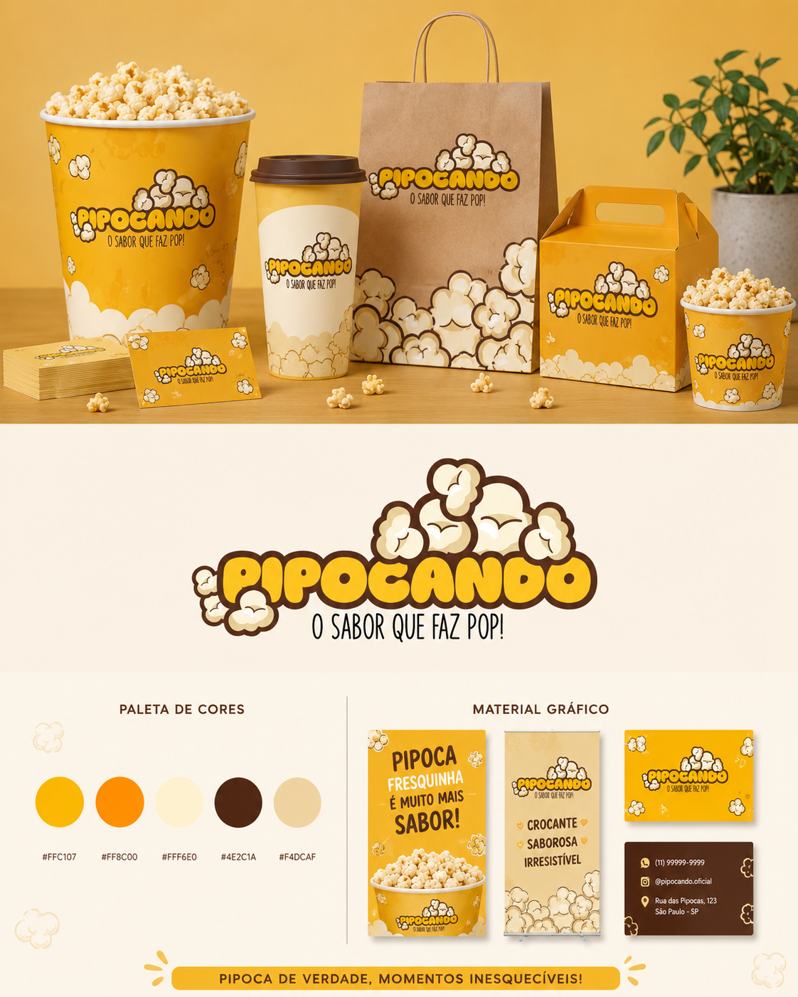 Logomarca Pipoca Gourmet